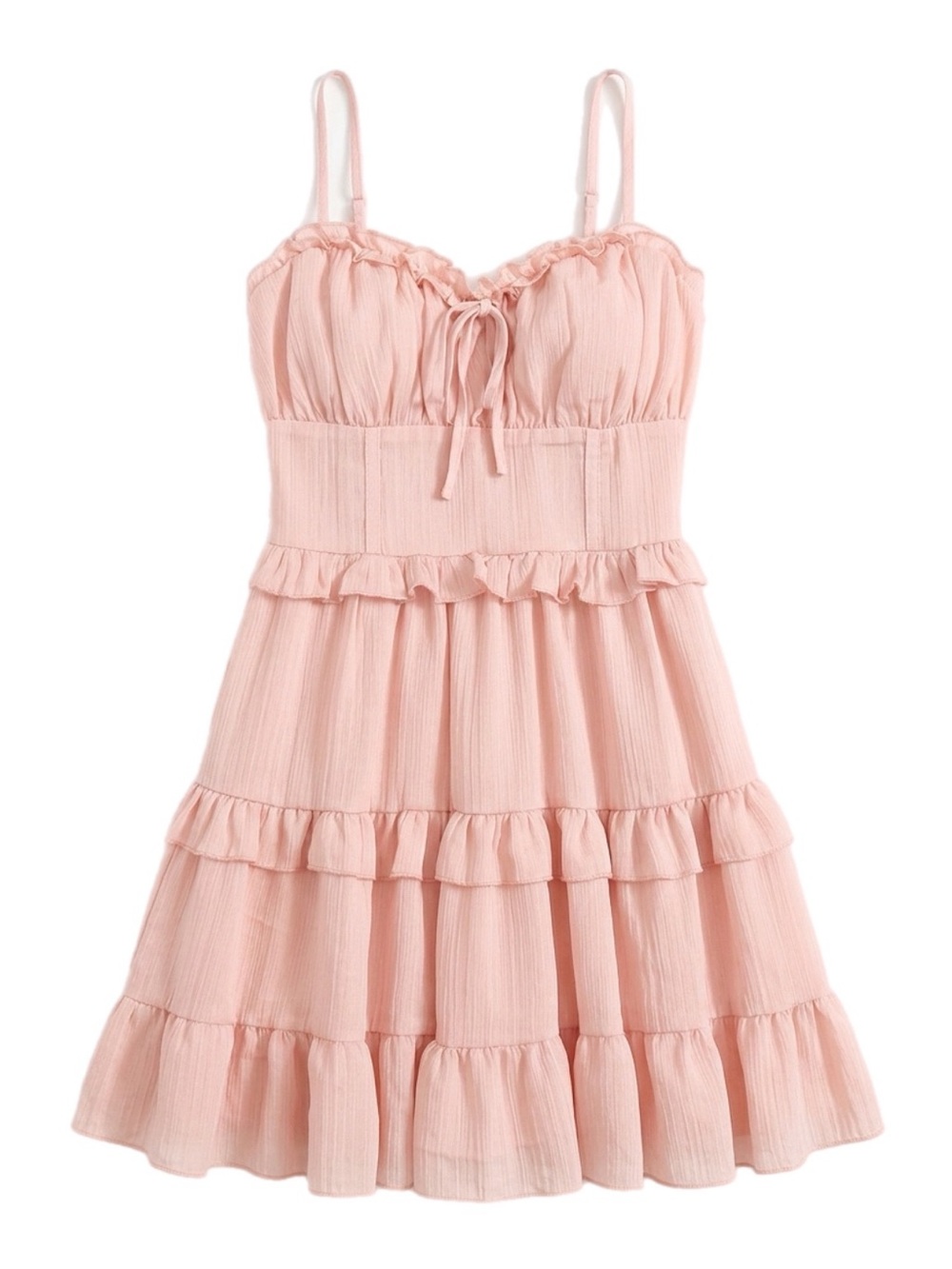 🩰 NWT Wild Fable Tiered Mini Dress in Light Pink | Women’s Sz X-Small